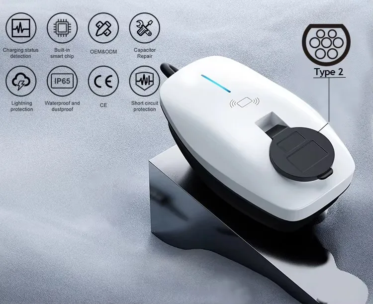 Ev Charger Type 2 22Kw 32A 3 Phase - Custom Household Factory 32A 22kw 3